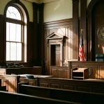 Salle d'audience fédérale américaine illustrant la décision judiciaire sur la loi vape registry de l'Iowa