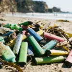 Vapes jetables abandonnées sur une plage californienne, interdiction votée par le Parlement de Californie en 2026